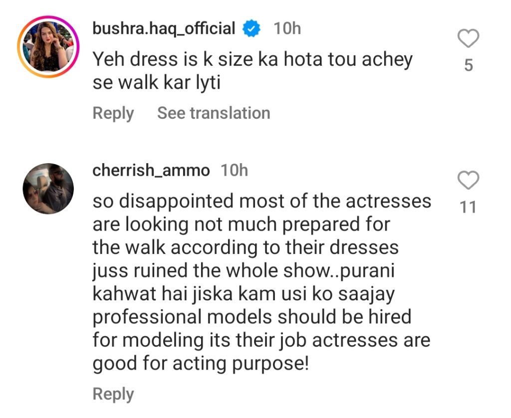 Netizens Unimpressed By Unpolished Celebrity Ramp Walks On BCW 2023