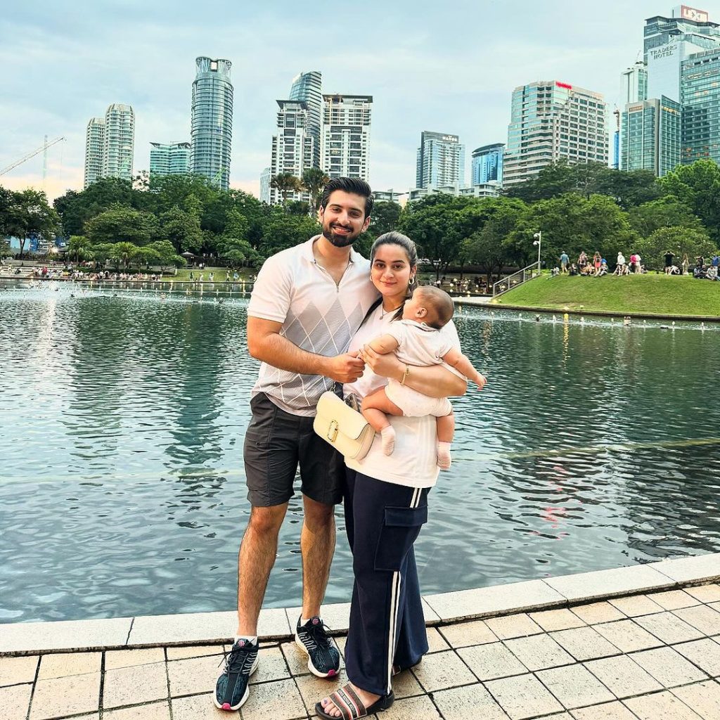 Aiman Khan & Muneeb Butt's New Family Clicks From Malaysia Trip