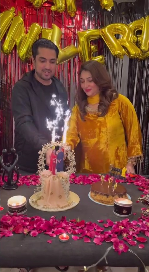 Iqrar Ul Hassan- Qurutulain Iqrar Get Anniversary Party From Iqrar's Third Wife