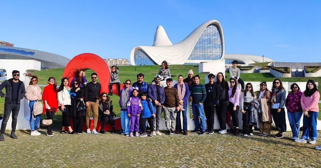 Nadia Hussain Enjoys Winter Vacations With Kids In Baku