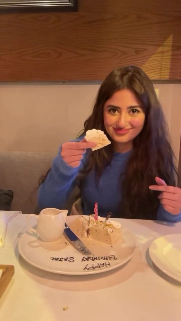Saboor Aly's Beautiful Birthday Surprise For Sajal Aly