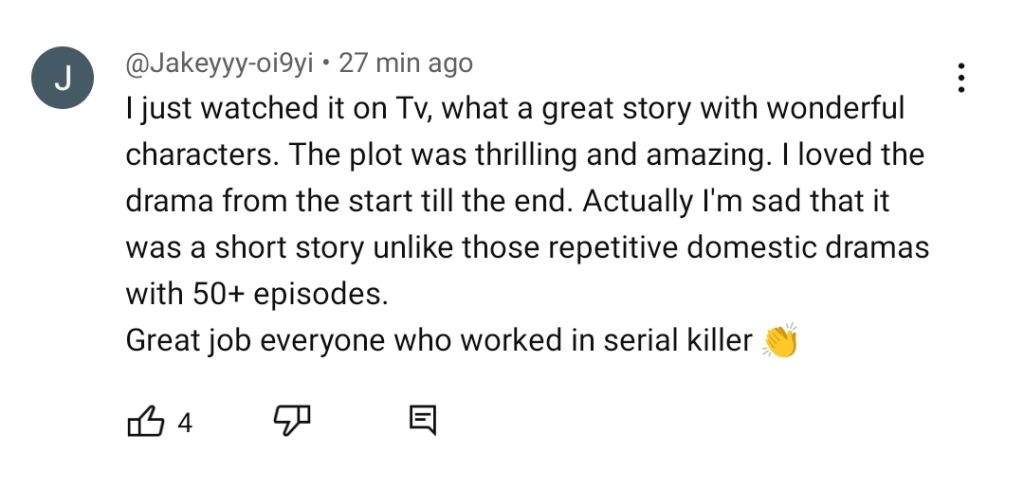 Serial Killer Last Episode Public Reaction