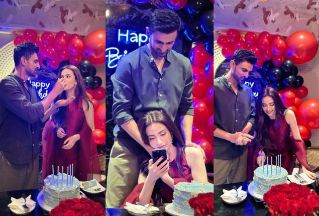 Shoaib Malik Celebrates Sana Javed Birthday With Romantic Ambience