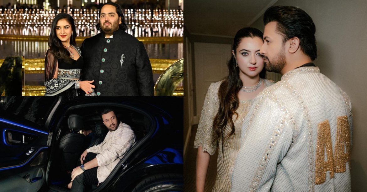 Atif Aslam’s Pictures With Wife From Ambani Pre-Wedding Functions