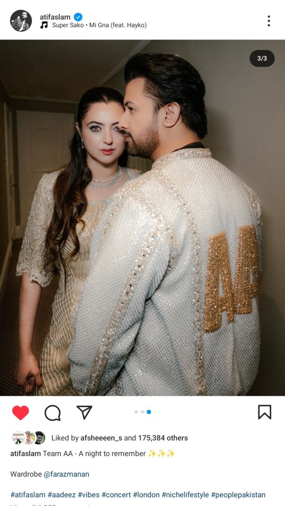 Atif Aslam's Photoshoot With Wife From Private Concert In London