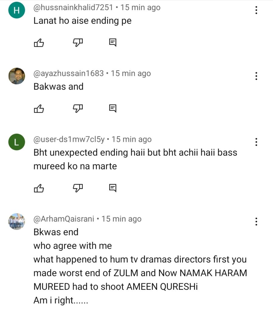 Namak Haram Last Episode Public Reaction