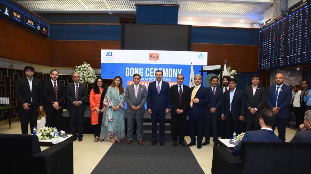 PSX Holds Gong Ceremony on Listing of Fast Cables Ltd.