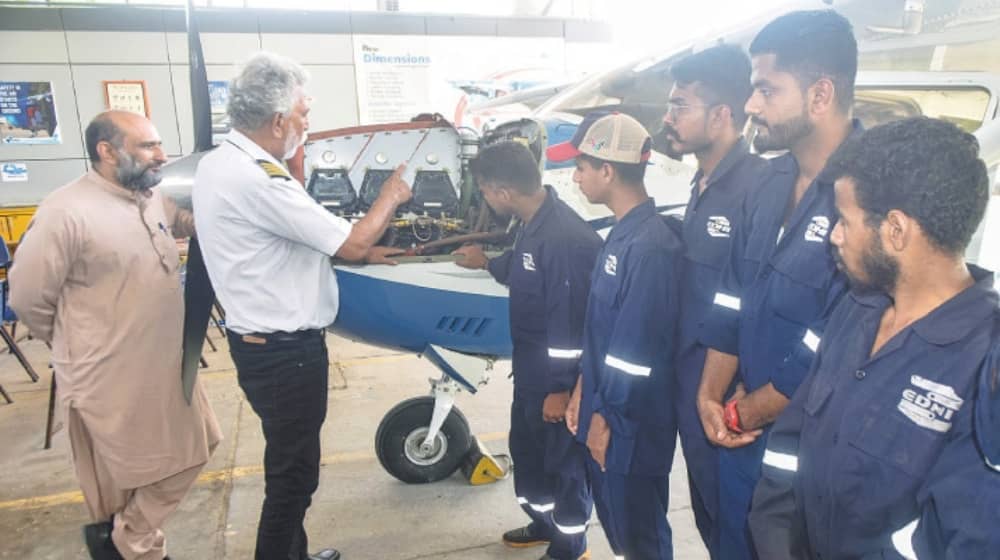 Edhi Institute Starts Giving Aircraft Maintenance Training to Students