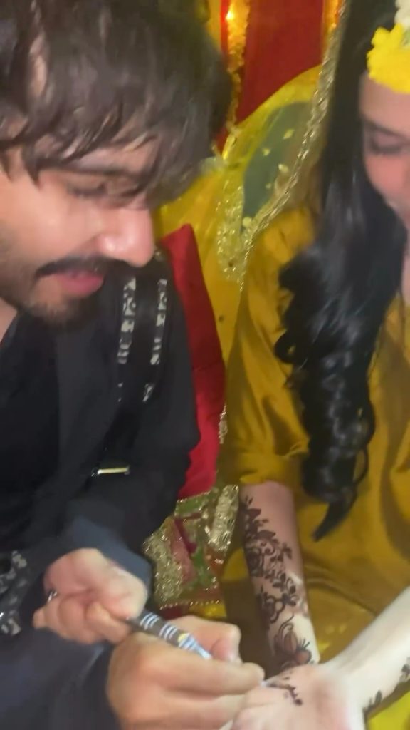 Feroze Khan And Dua Mehendi Pictures