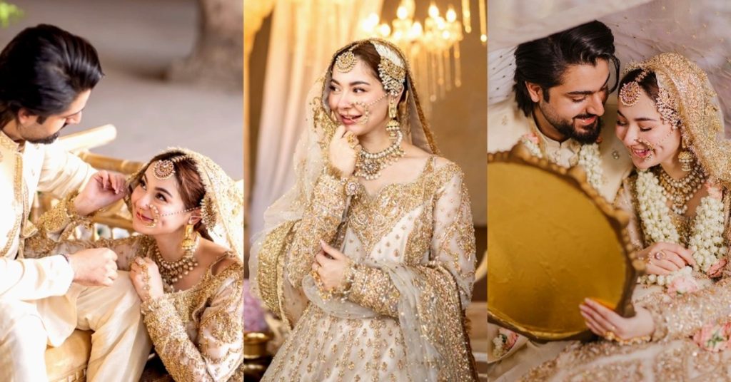 Hania Aamir & Zaviyar Nauman’s Bridal Photoshoot for Maha Wajahat Khan
