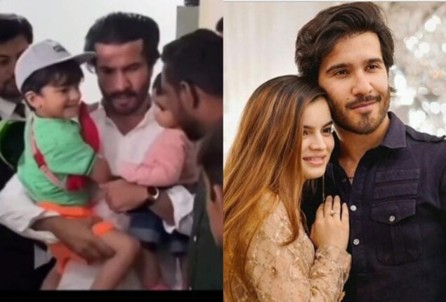Feroze Khan Latest Pictures with Wife and Kids