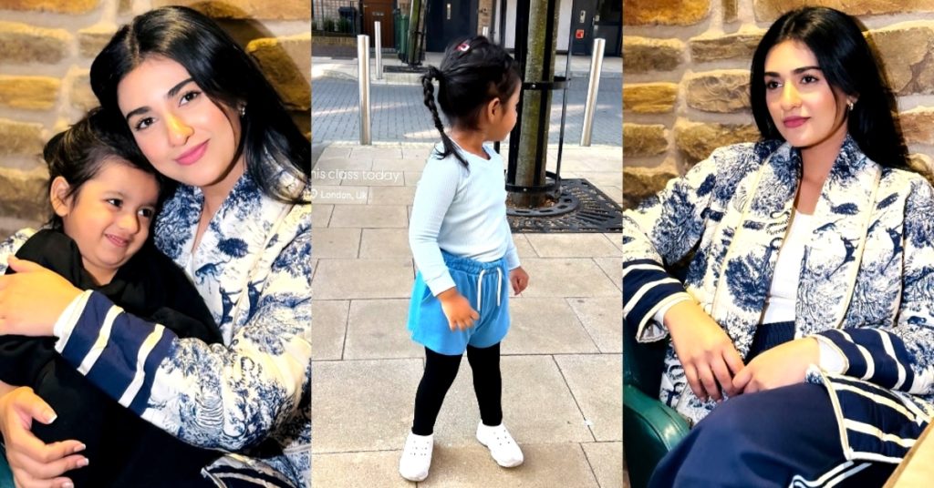 Sarah Khan New Pictures with Daughter from UK Trip