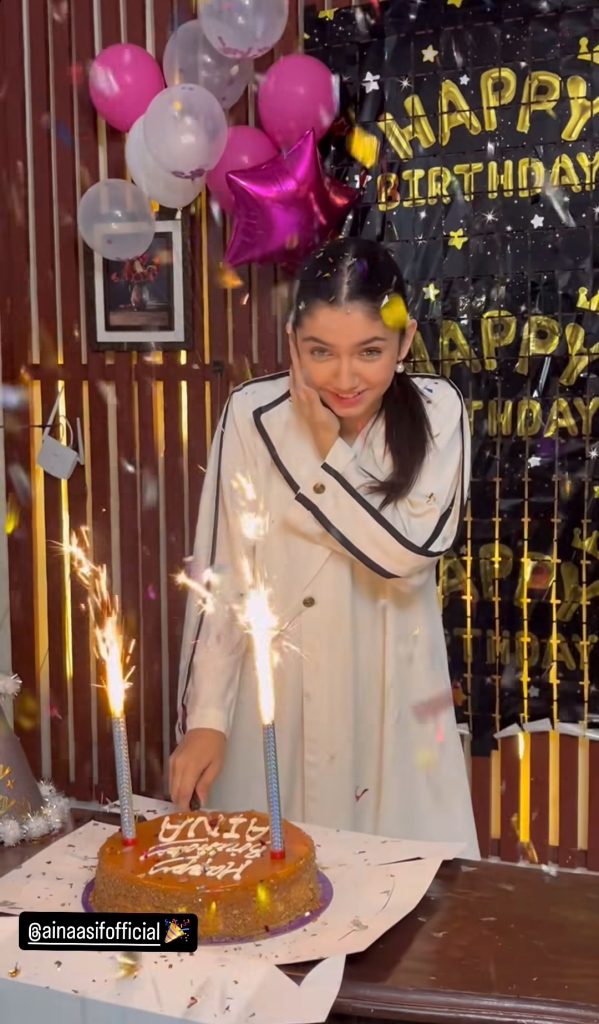 Aina Asif Celebrates Birthday on Drama Set