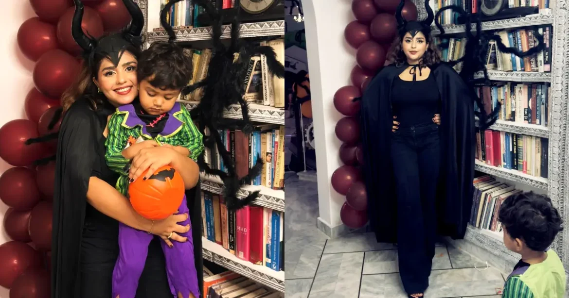 Anumta Qureshi Halloween Celebrations With Son