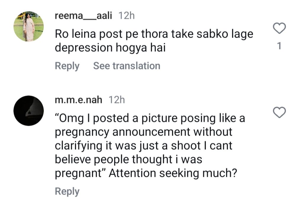 Saheefa Jabbar Gets Criticism For Fake Pregnancy Photo