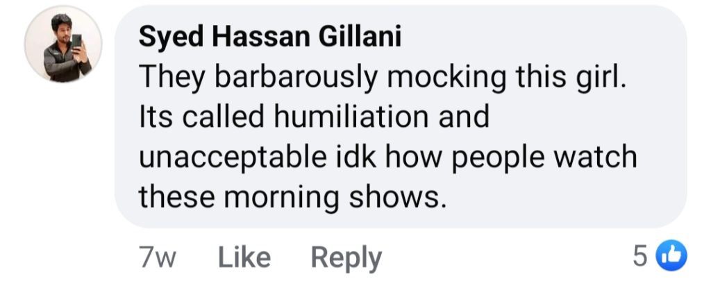 Nadia Hussain Insults Young Artist In Live Show