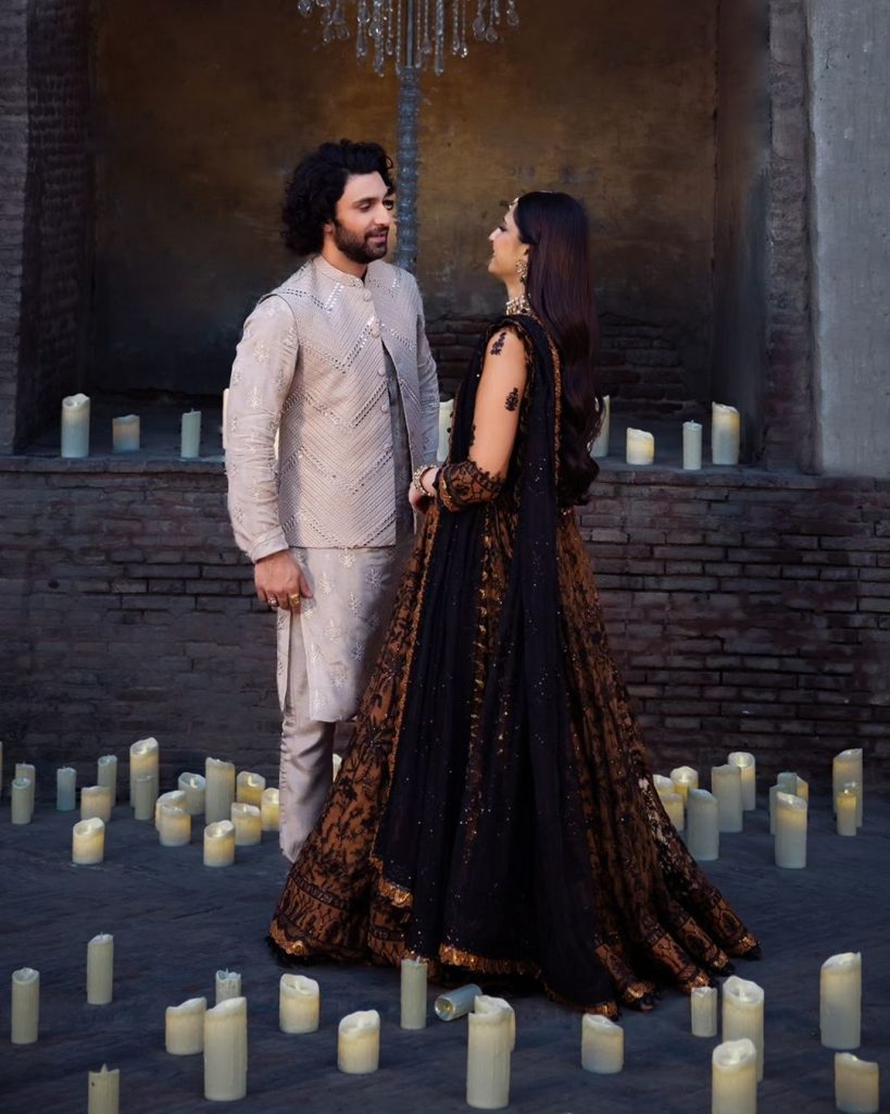 Ahad Raza Mir and Ramsha Khan Featured In Asim Jofa's Latest Collection