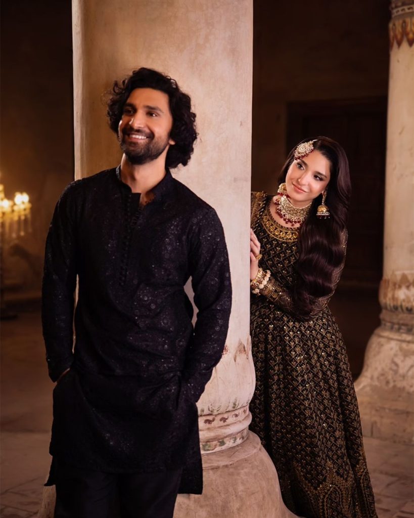 Ahad Raza Mir and Ramsha Khan Featured In Asim Jofa's Latest Collection