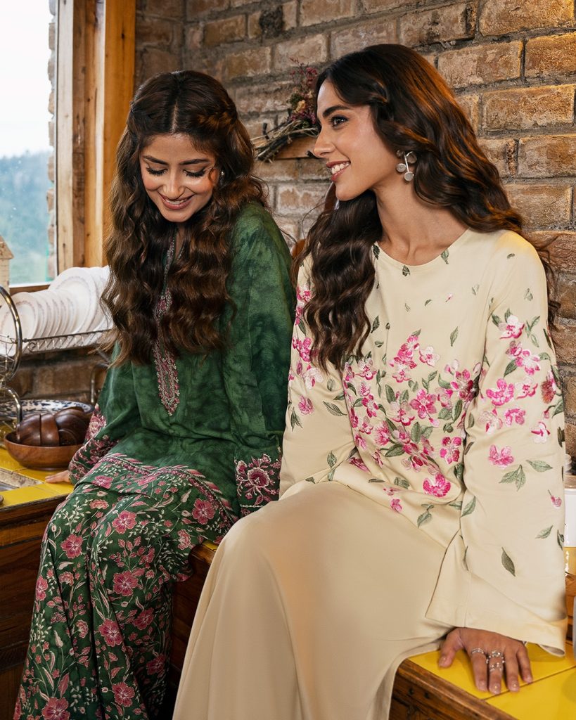 Iqra Aziz and Sajal Aly's Photoshoot for Sapphire Winter Collection 2024