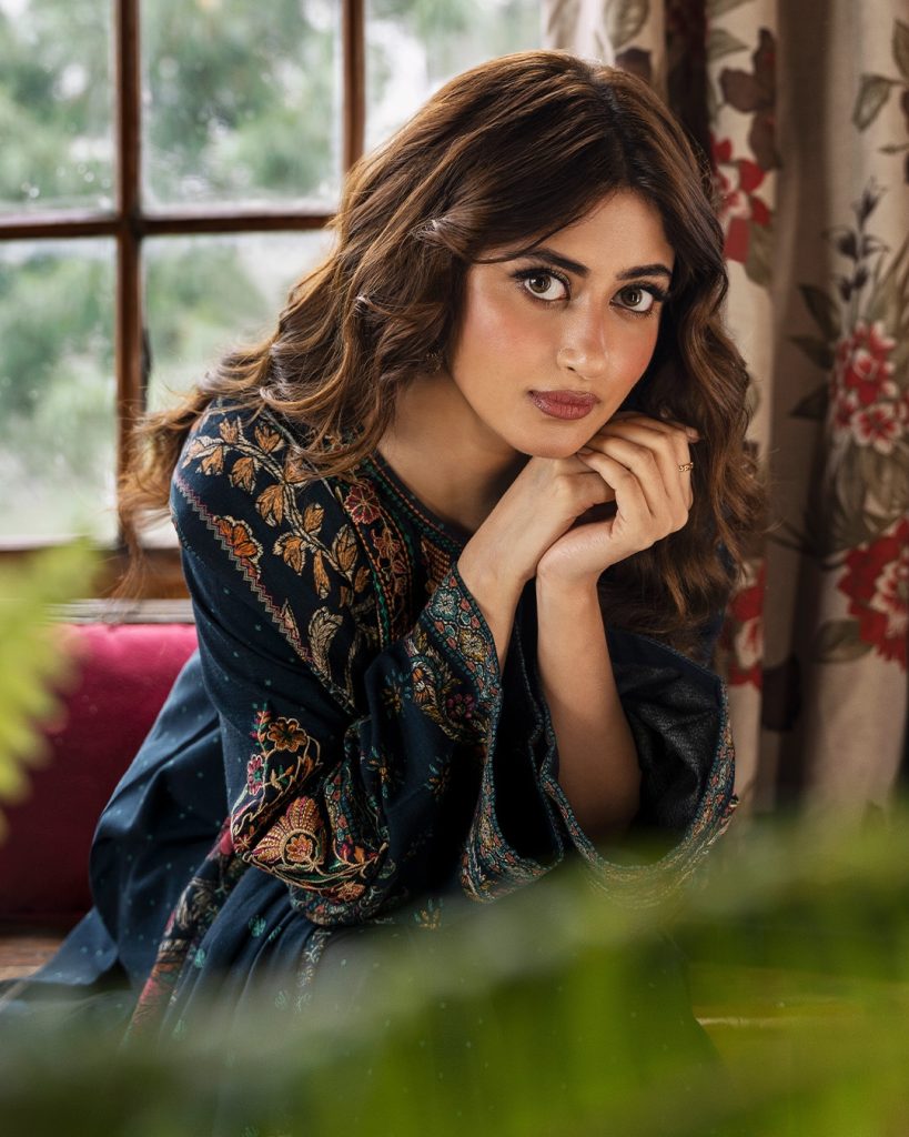 Iqra Aziz and Sajal Aly's Photoshoot for Sapphire Winter Collection 2024