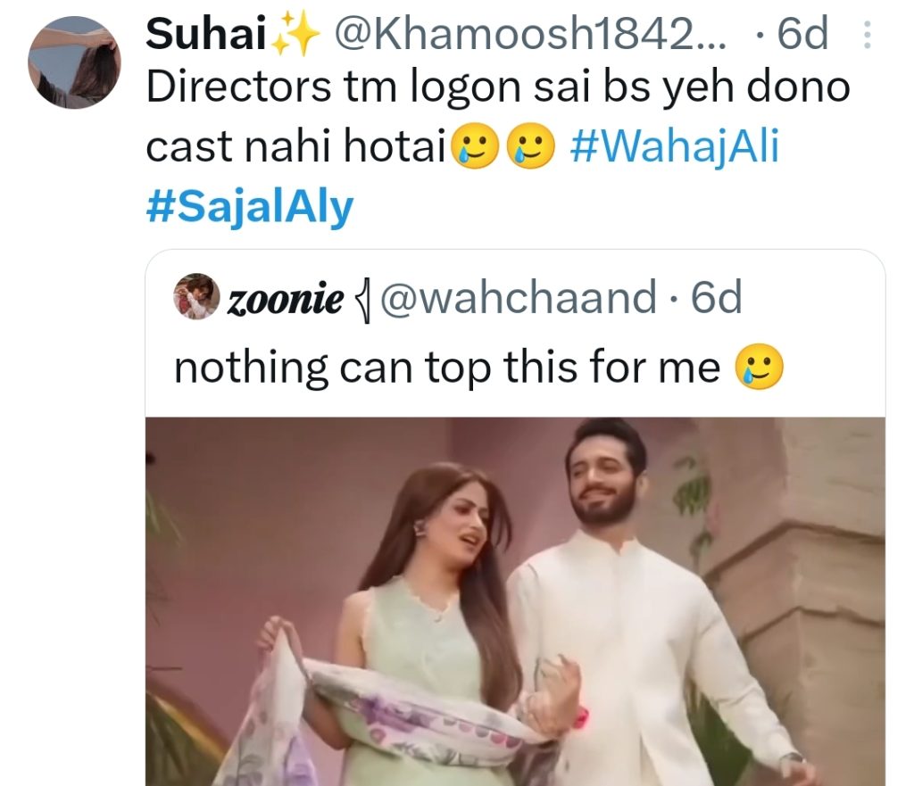 Sajal Aly & Hamza Sohail Pairing again For a Project Annoys Fans