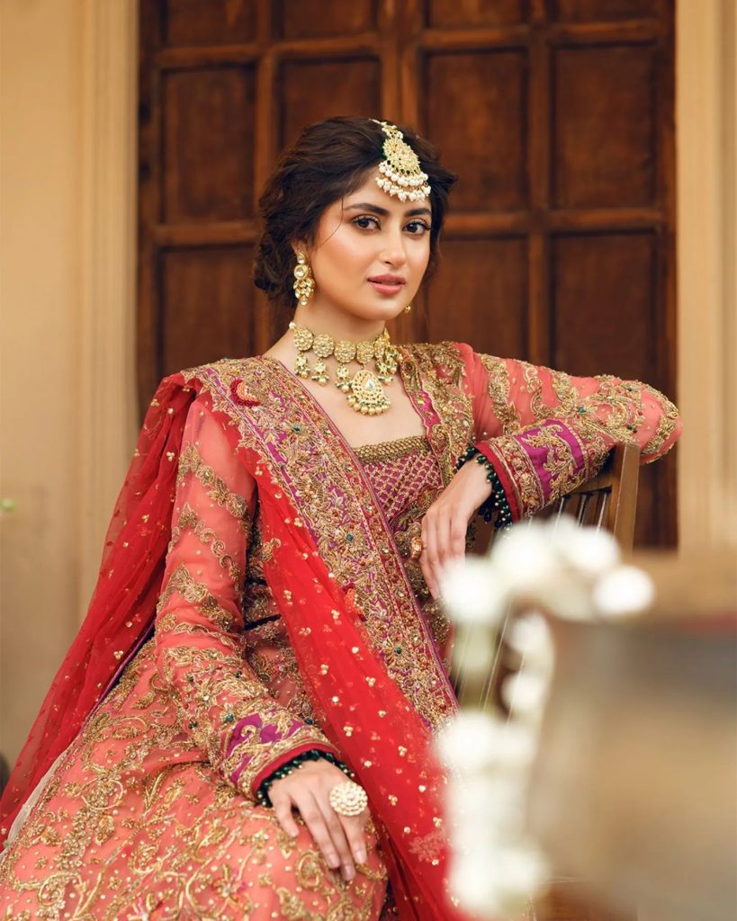 Sajal Aly Look Ethereal In Latest Bridal Shoot For Aisha Imran