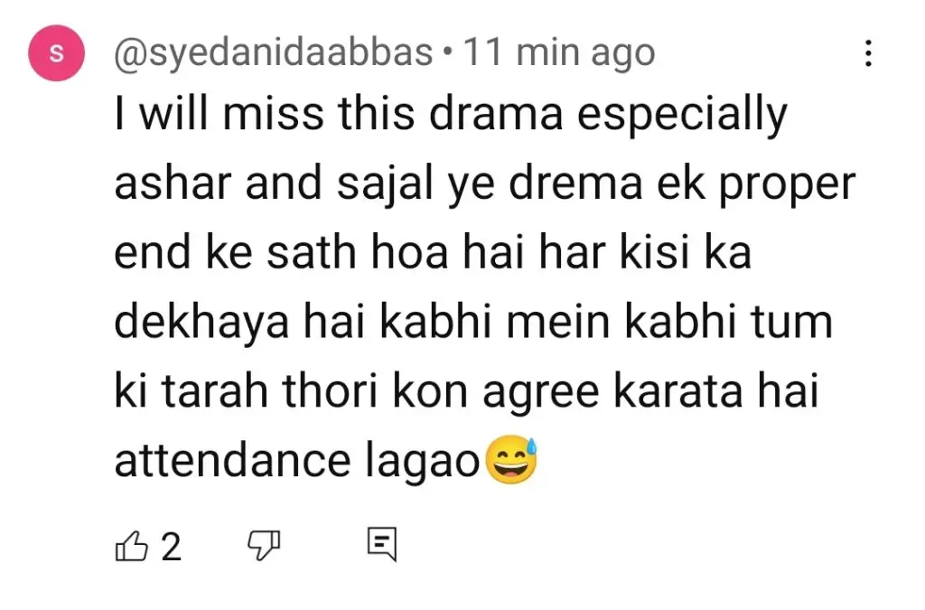 Teray Janay Kay Baad Last Episode Public Reaction