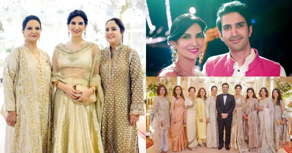 tahira-syed-with-her-children-at-a-family-wedding