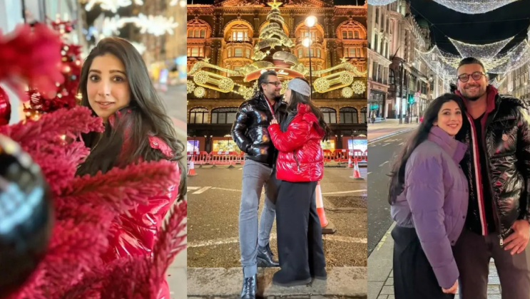 Mariyam Nafees Pictures with Husband from London