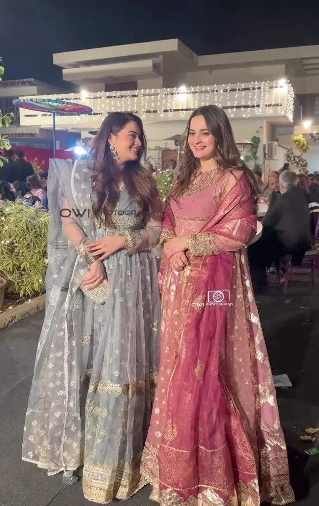 Aiman Khan and Minal Khan Spotted At a Family Wedding