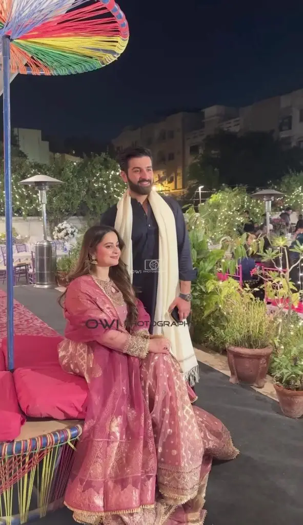 Aiman Khan and Minal Khan Spotted At a Family Wedding