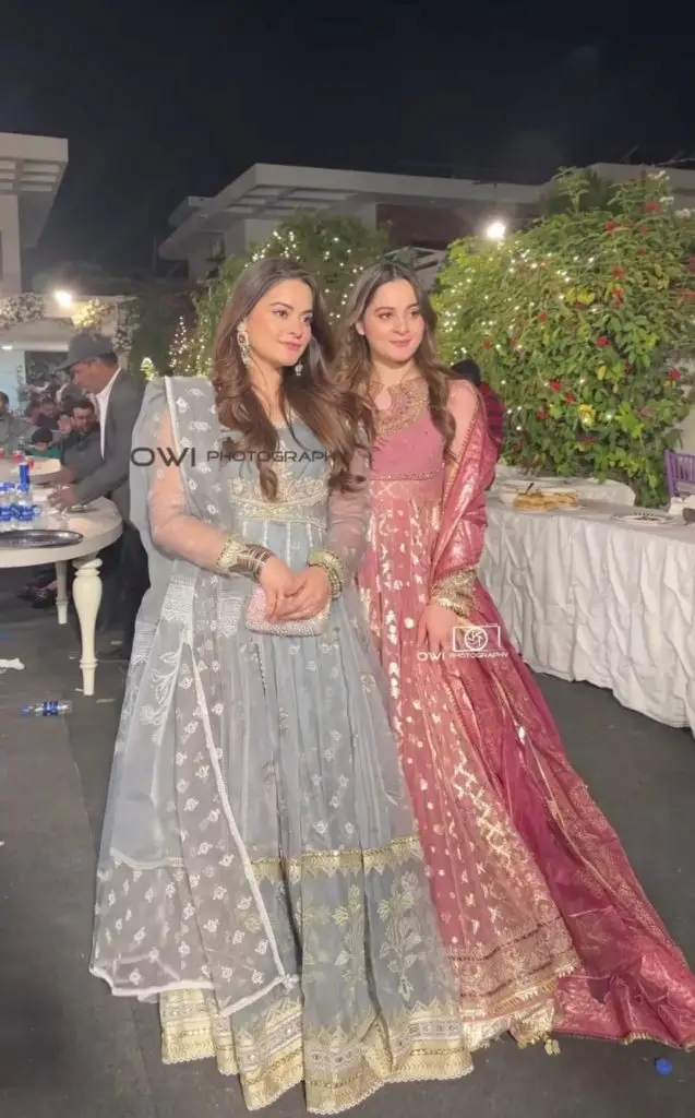 Aiman Khan and Minal Khan Spotted At a Family Wedding