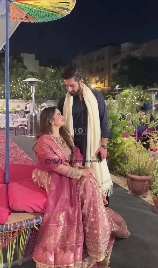 Aiman Khan and Minal Khan Spotted At a Family Wedding