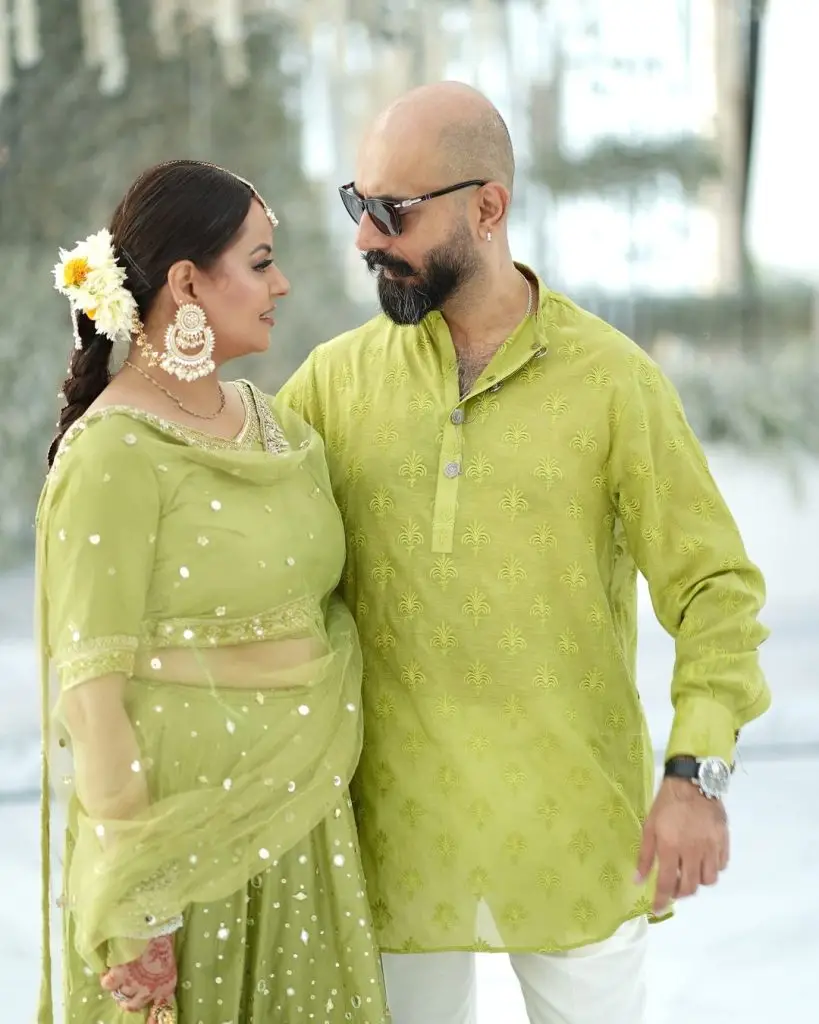 Juvaria Abbasi Photoshoot with Husband from a Wedding