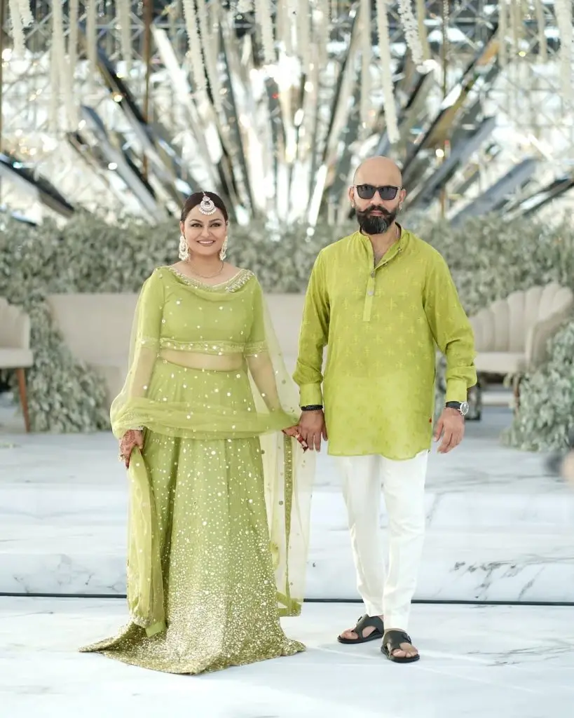 Juvaria Abbasi Photoshoot with Husband from a Wedding