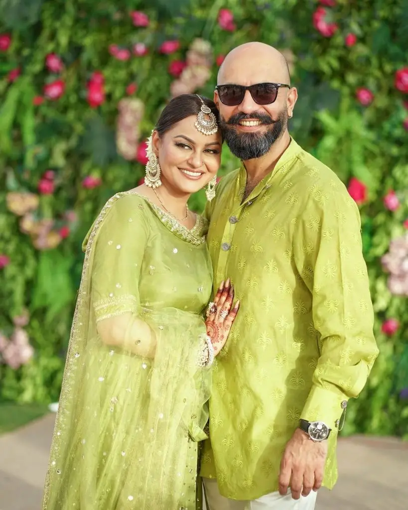 Juvaria Abbasi Photoshoot with Husband from a Wedding