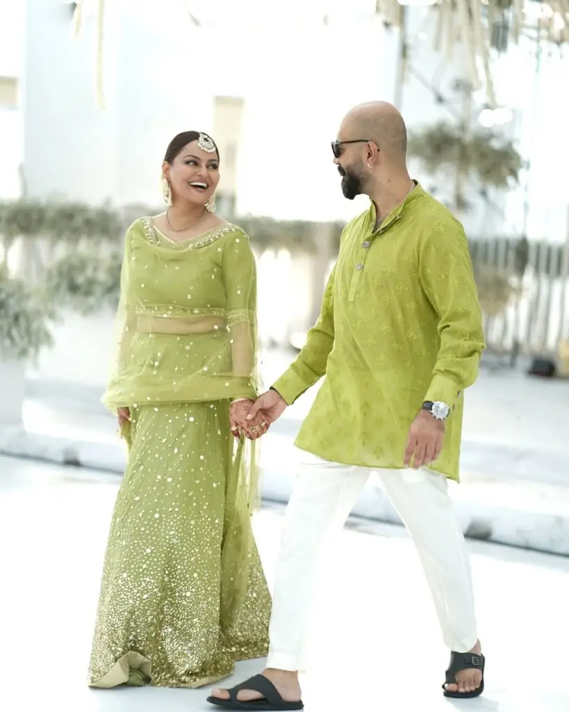 Juvaria Abbasi Photoshoot with Husband from a Wedding