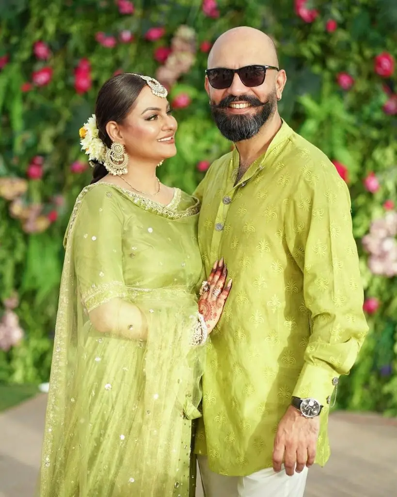 Juvaria Abbasi Photoshoot with Husband from a Wedding