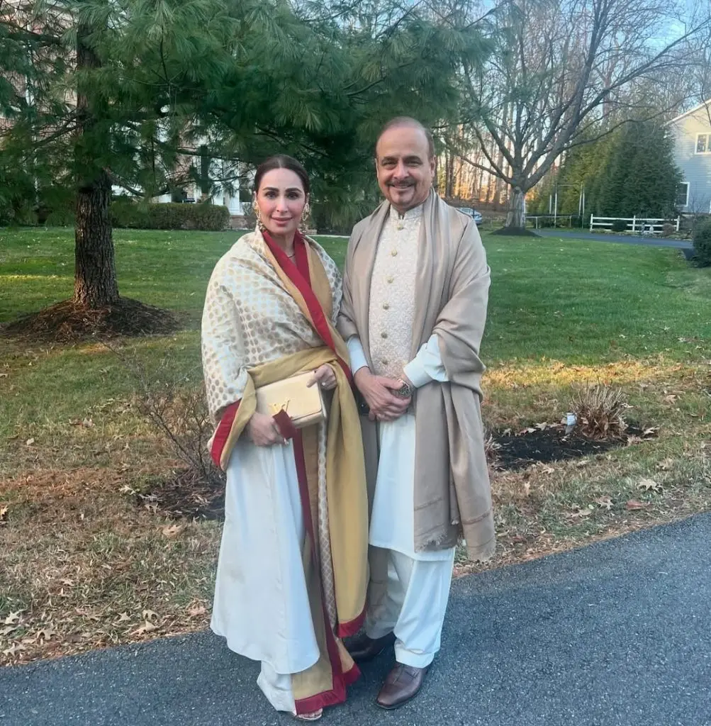 Reema Khan Attends Wedding with Husband in USA