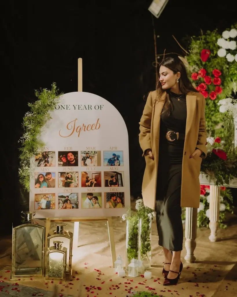 Iqra Kanwal Celebrates Wedding Anniversary In A Romantic Setup