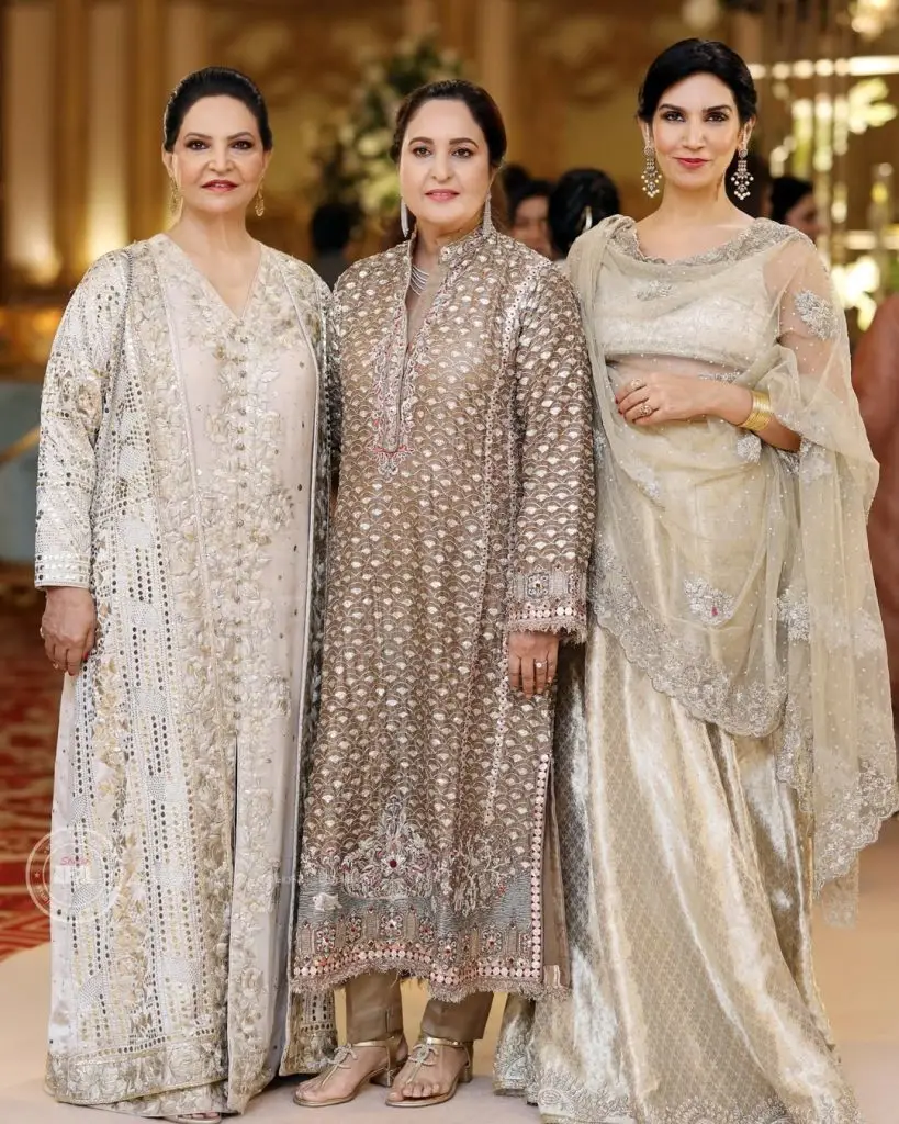 Tahira Syed With Her Children At A Family Wedding